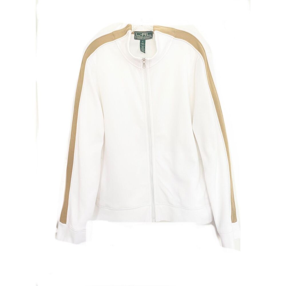 Lauren Active Ralph Lauren Ivory Full Zip Sweatshirt Sz Xl